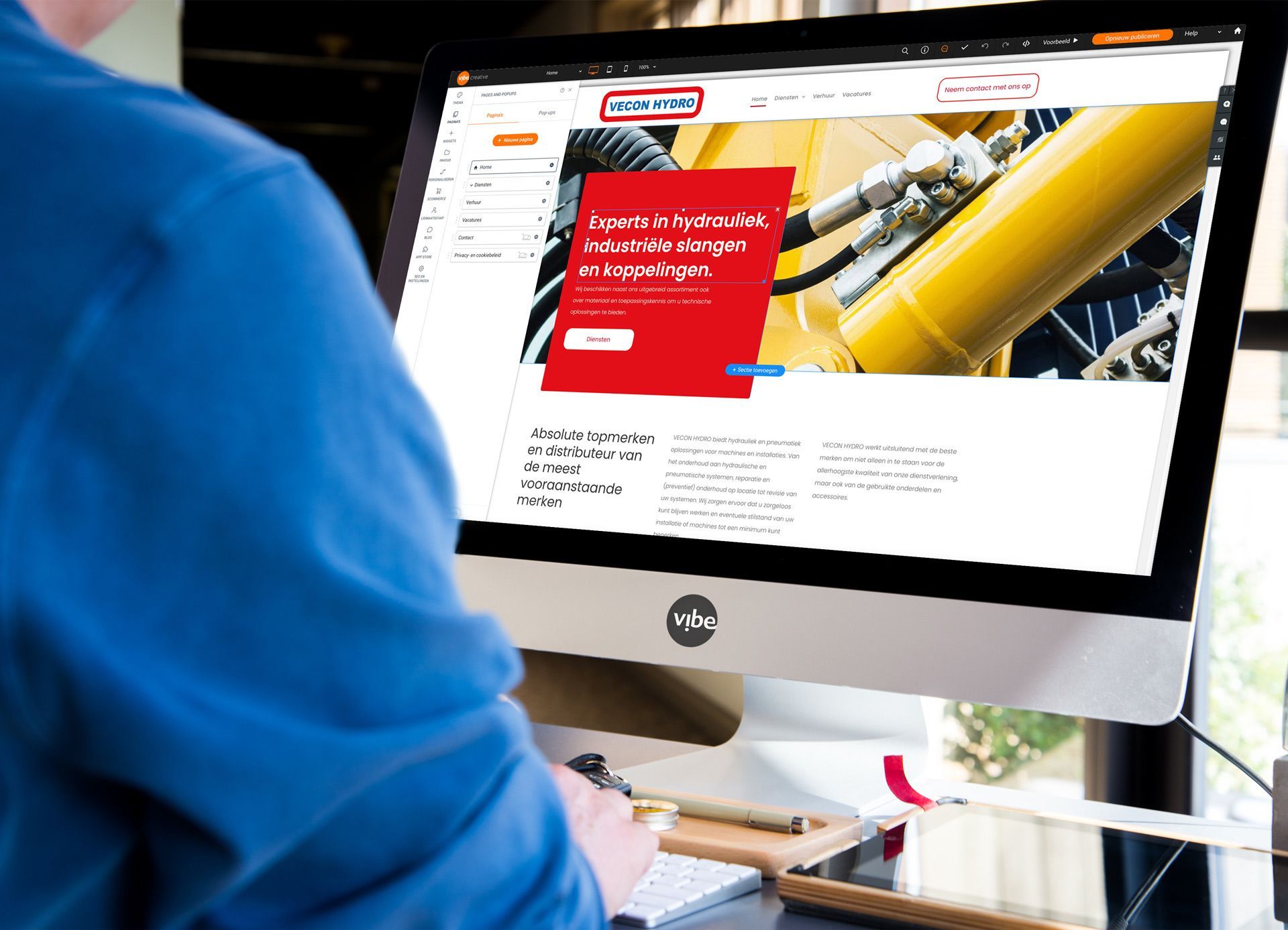 Vibe Creative reclamebureau Zeeuws-Vlaanderen case Vecon Hydro websitebeheer