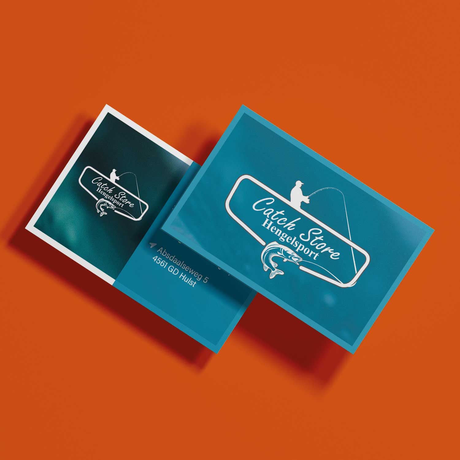 Vibe Creative reclamebureau Zeeuws-Vlaanderen case Catch Store Hengelsport ontwerp en drukwerk visitekaartjes
