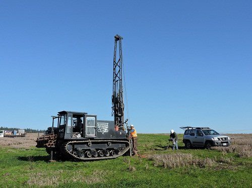 Huge Vehicle  Equipment — Vehicle used For Drilling on Soil in Hubbard, OR