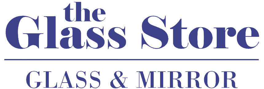 The logo for the glass store glass and mirror.