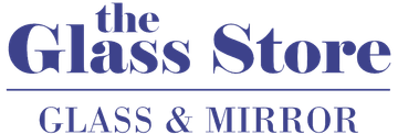 The logo for the glass store glass and mirror.