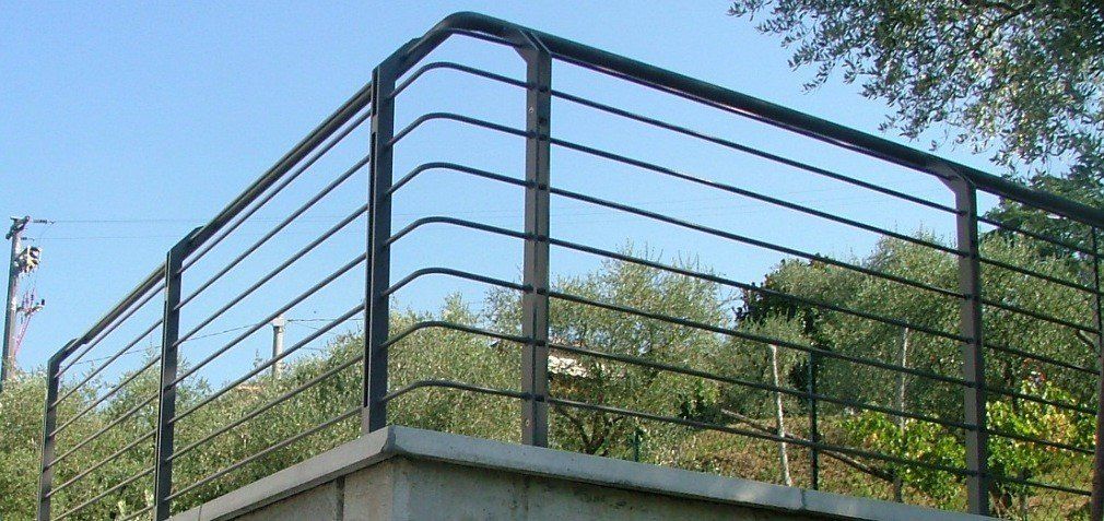 Balcone con stecche orizzontali, dettaglio