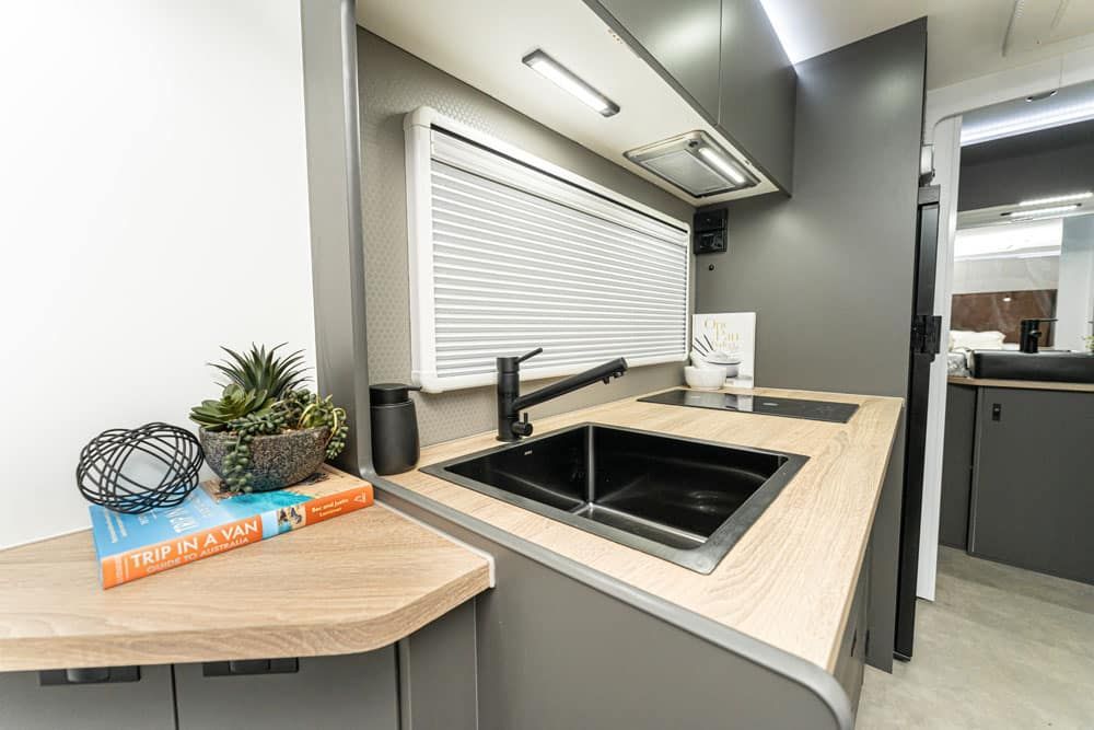HCX Caravan modern kitchen