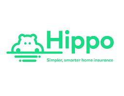 Green Hippo logo: Hippo face peering above water with the word
