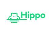 Hippo logo with a green hippo icon over water and the word 