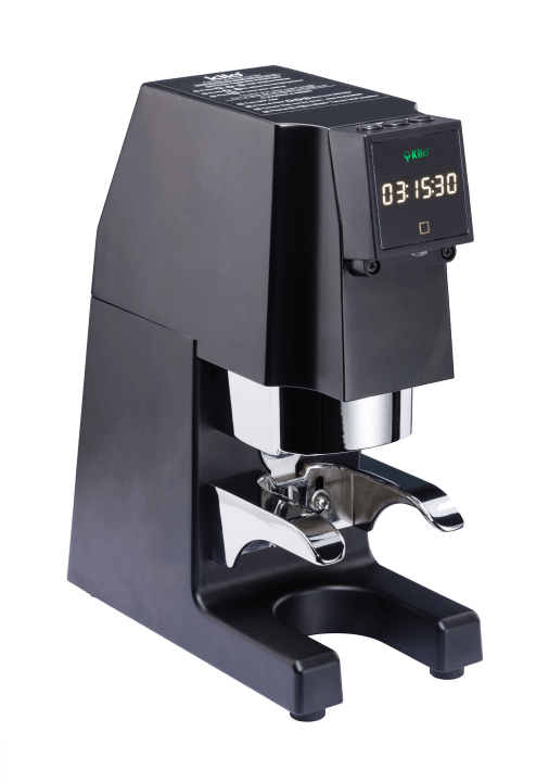 macchina da caffè nera con erogatore singolo