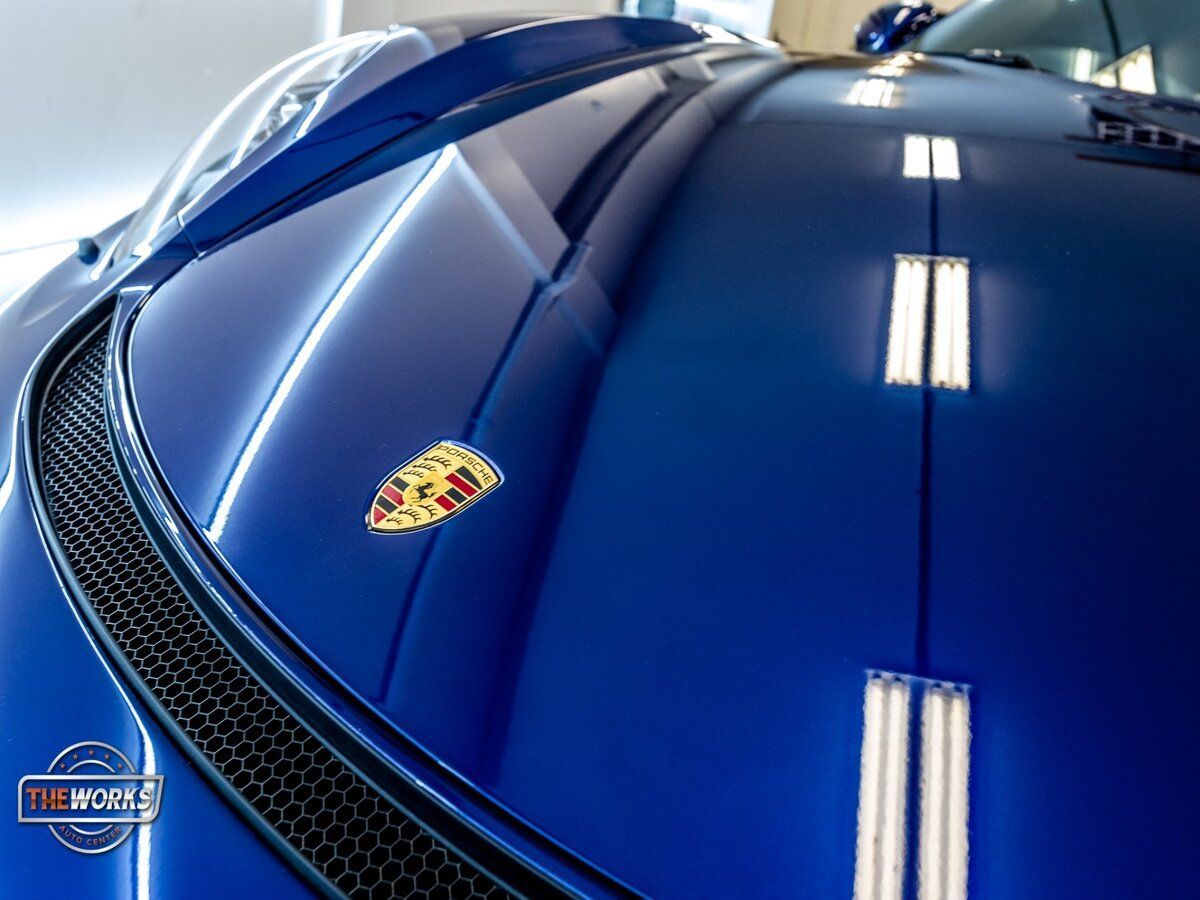 Blue Porsche with PPF