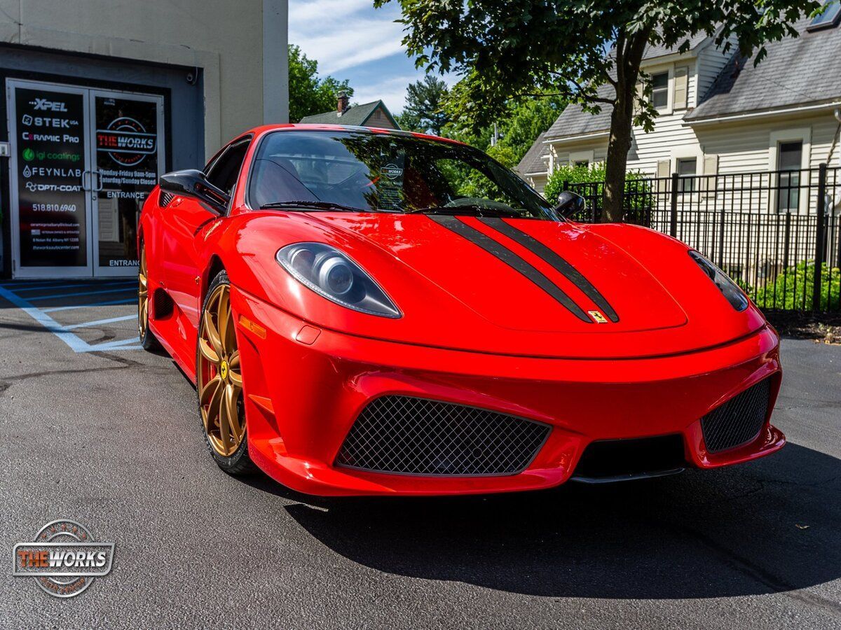 red car with clear bra