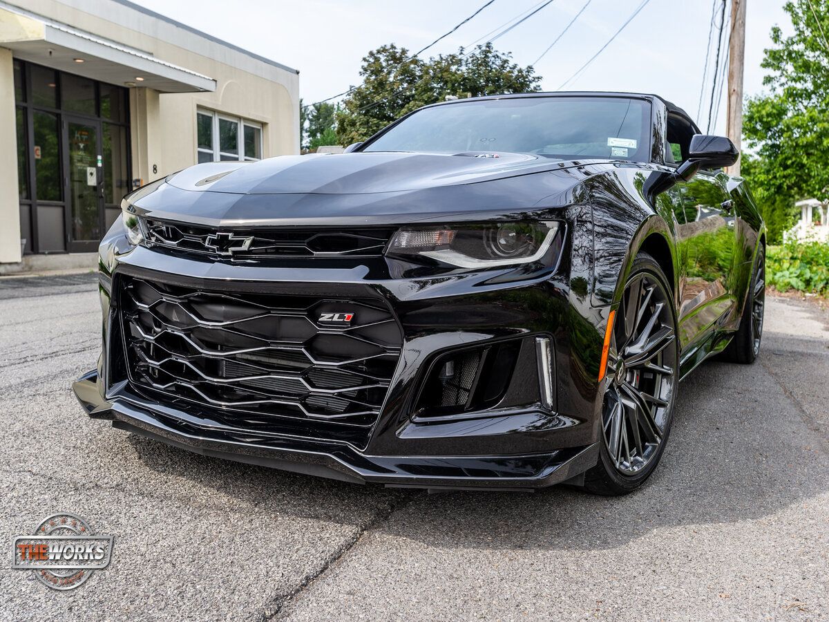 Black Camaro ZL1 parked outdoors