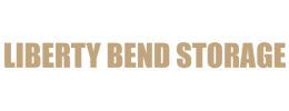 Liberty Bend Storage logo in beige lettering.