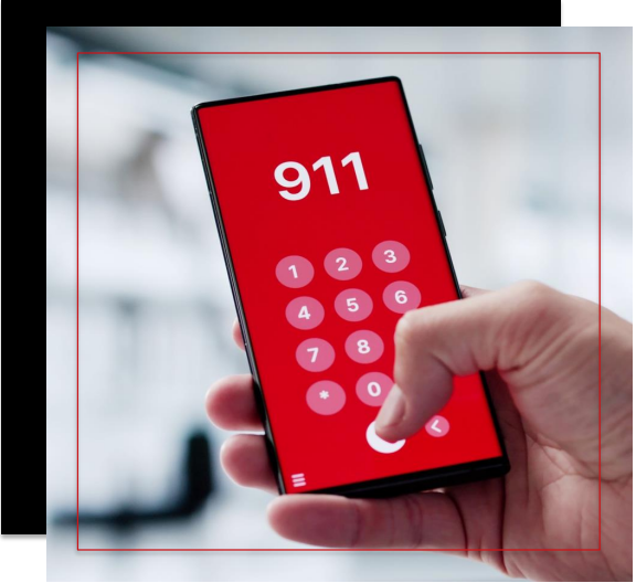A hand holds a smartphone with a bright red screen displaying the numbers 