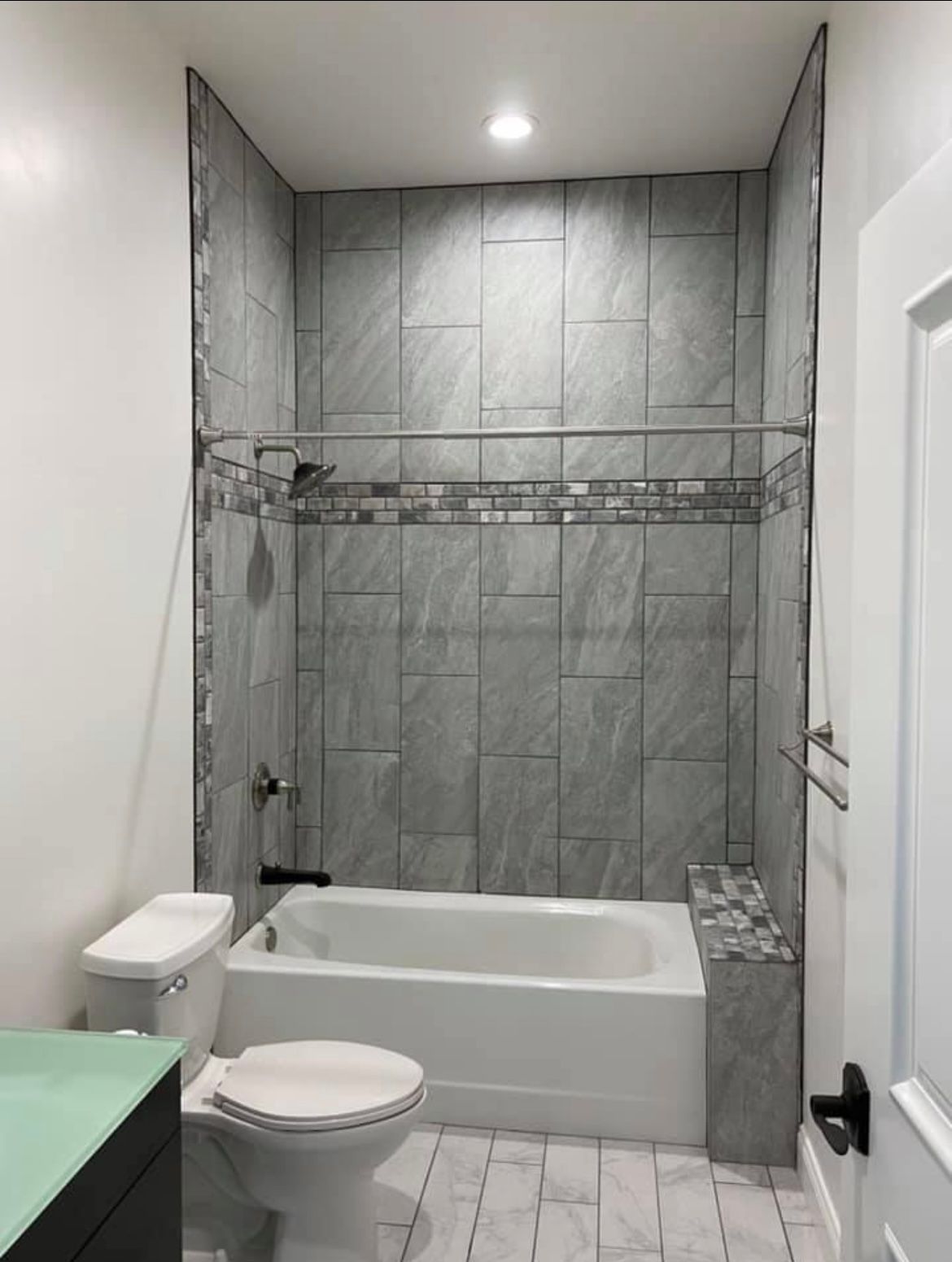 Custom guest bath.