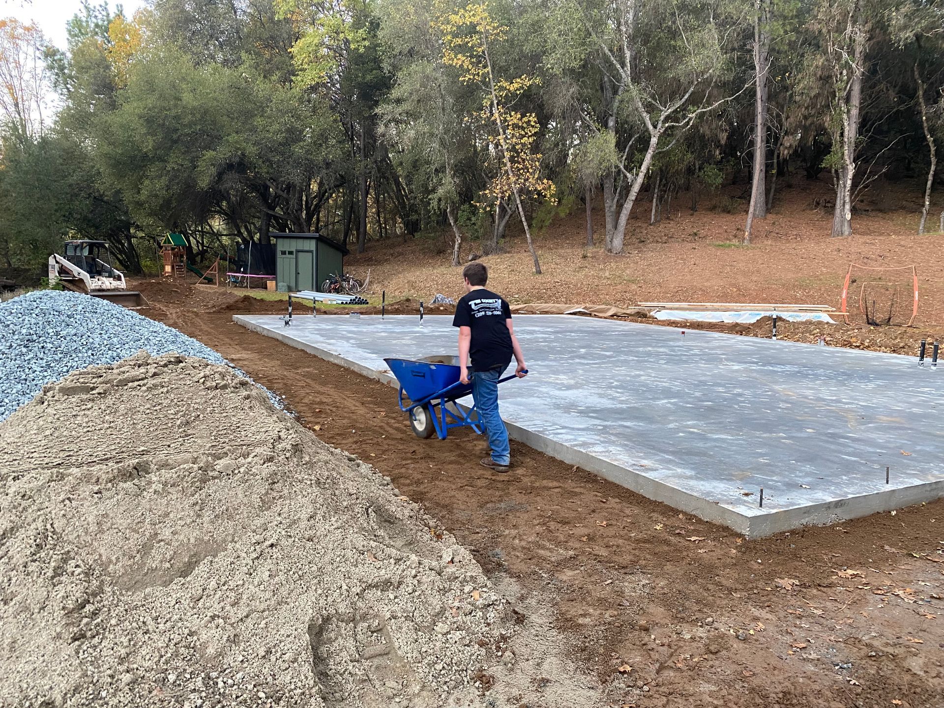 Christopher working on the job.