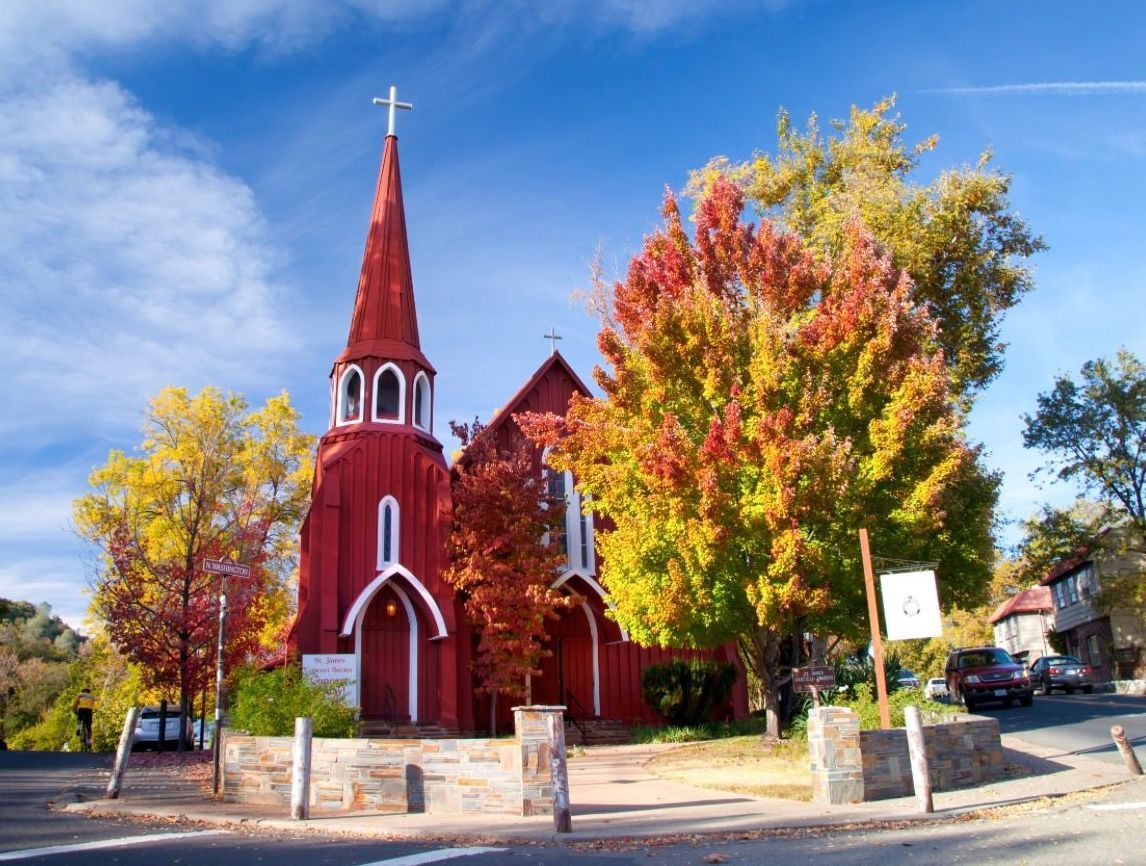 Red Church downtown Sonora Ca.