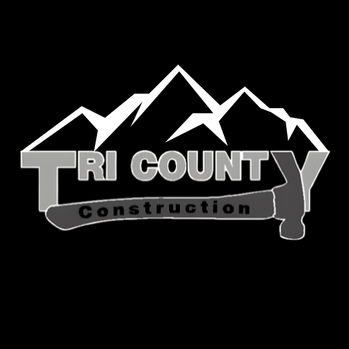 Tri County Construction mountain logo.