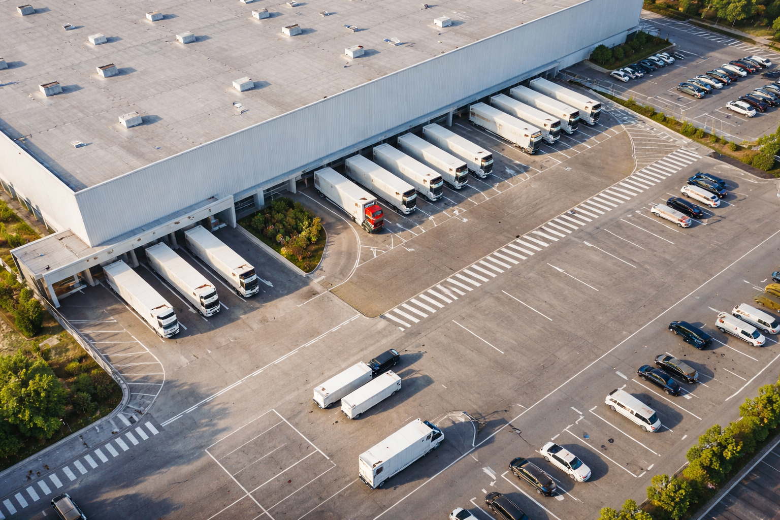 Guardia di sicurezza di un centro commerciale che usa un walkie-talkie. 