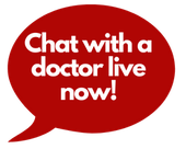 Chat bubble - Chat with a doctor live now!