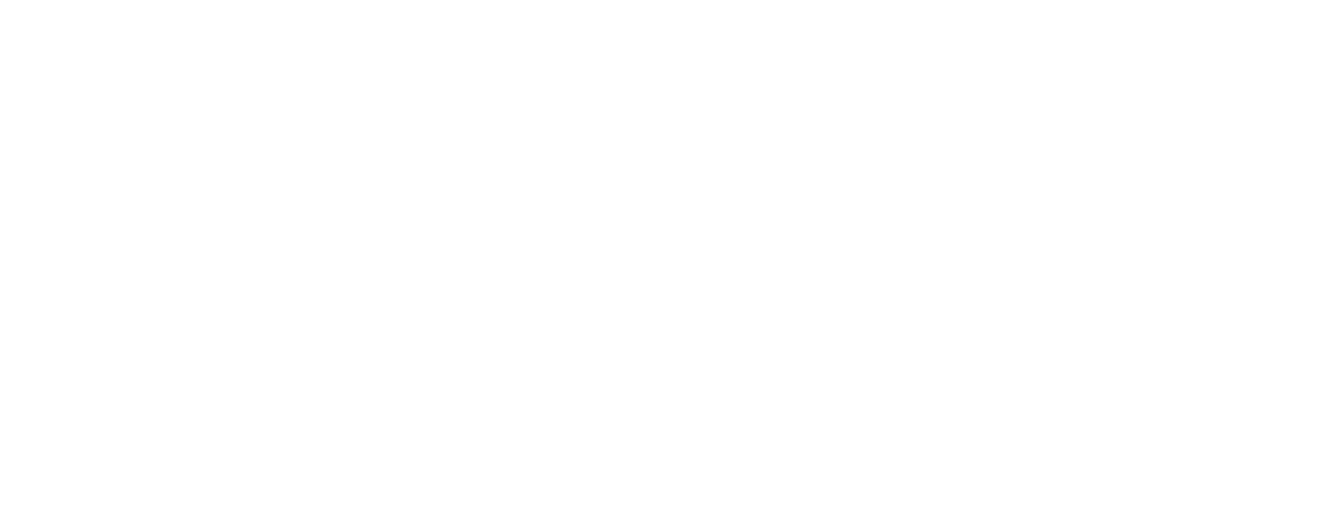 A blue realtor logo on a white background