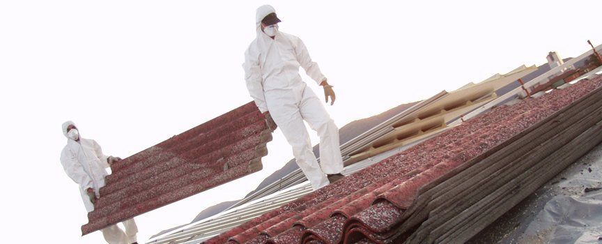 due addetti alla bonifica di amianto