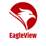 Eagleview logo with a white eagle in a red circle