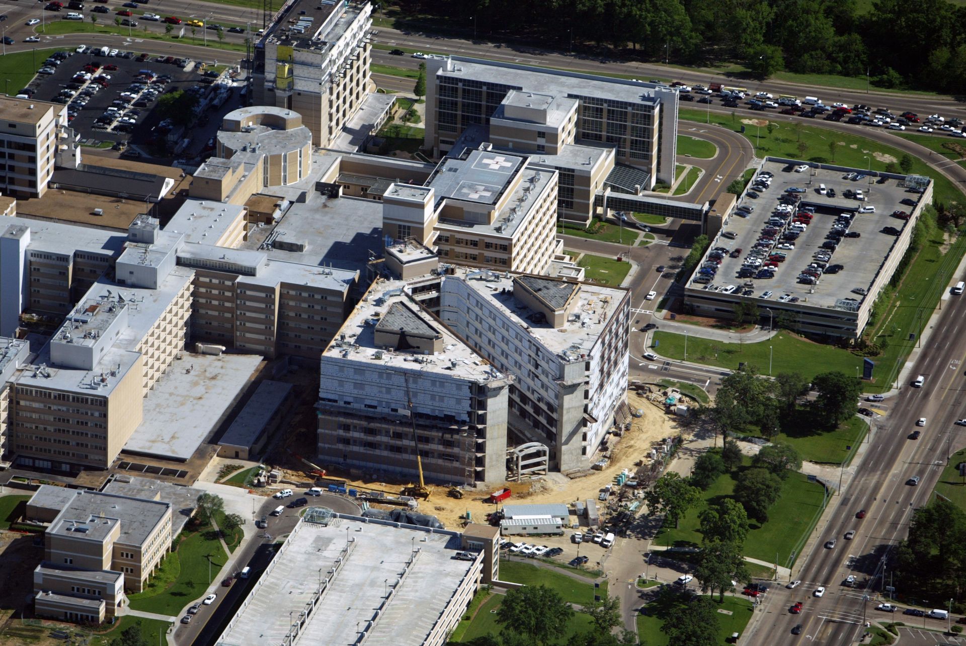 An aerial view of a large city with lots of buildings