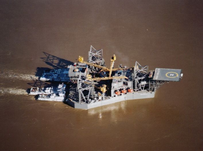 Aerial photograph over ocean