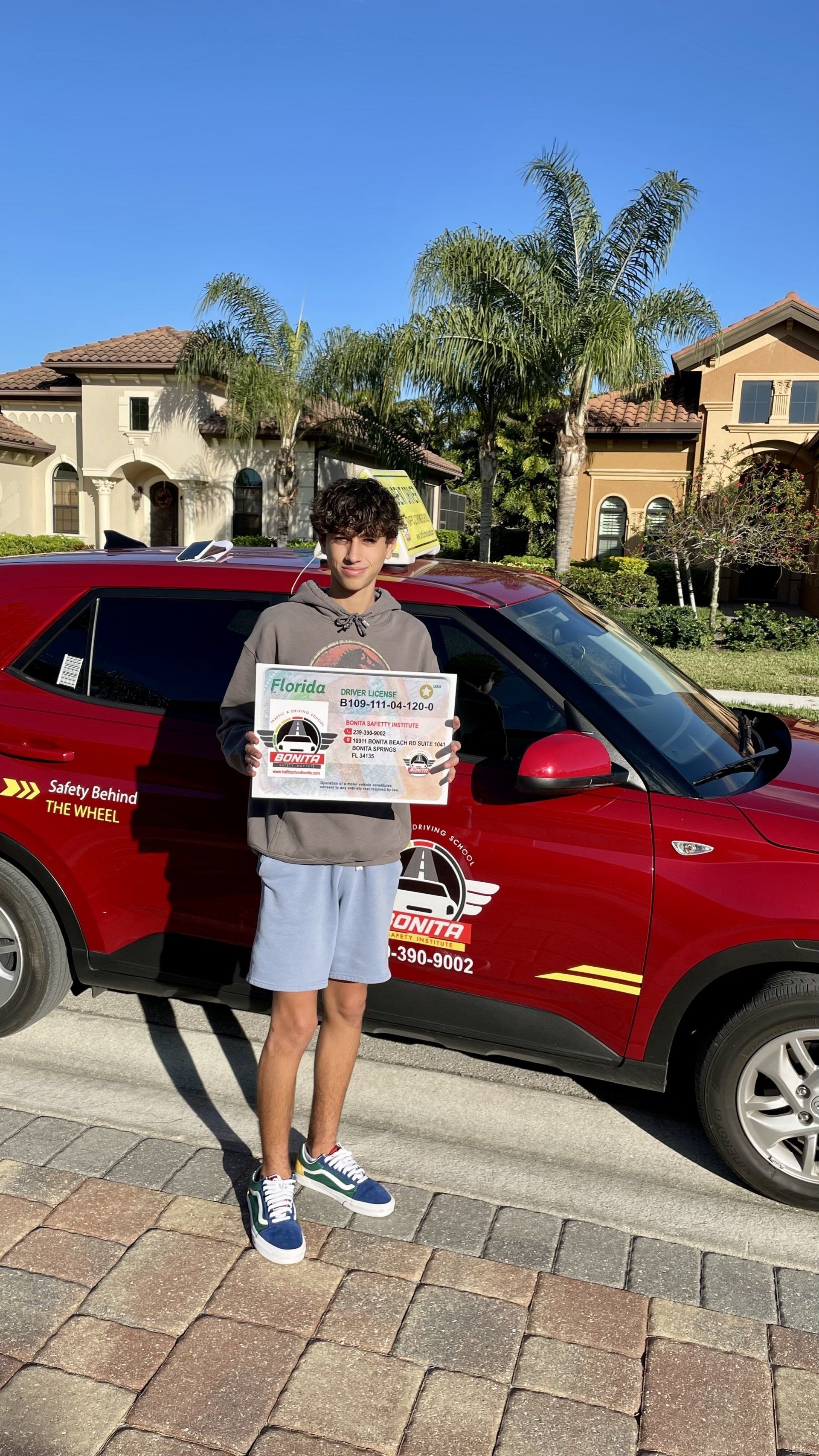 Teen Driver Holding A Certificate — Bonita Springs, FL — Bonita Safety Institute