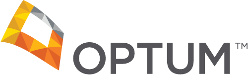 A logo for a company called optum with a triangle in the middle.