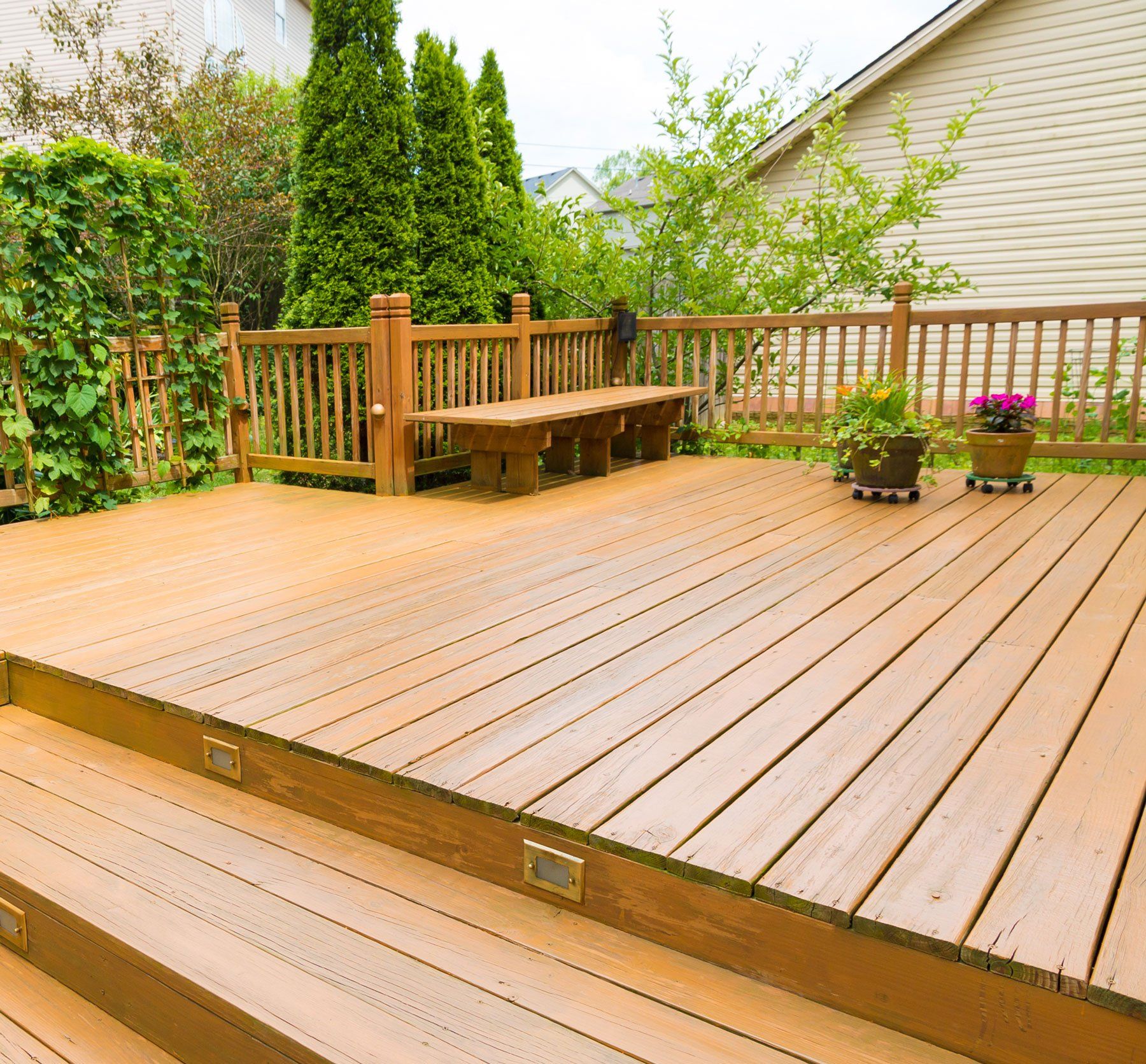 Wooden house deck — Cedar Rapids, IA — Baker Pro Construction, LLC