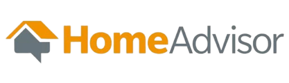 The home advisor logo is orange and gray with an arrow pointing up.