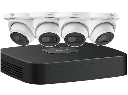 4 Security System 4 4 MP IP Eyeball Cameras with One (1) 4-channel 4K NVR