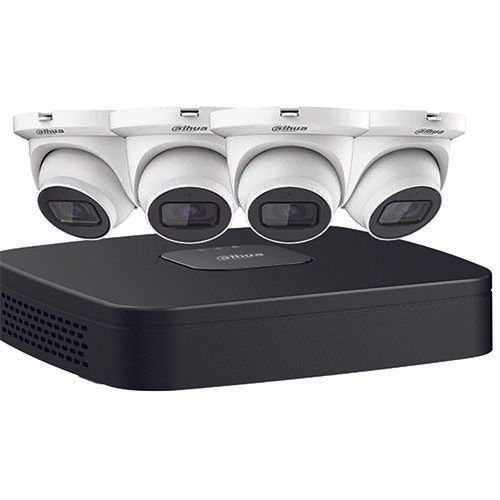 4MP IP Security System four (4) 4MP IP Cameras with One (1) 4-channel 4K NVR