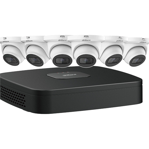 4MP IP Security System six (6) 4MP IP Cameras with One (1) 8-channel 4K NVR