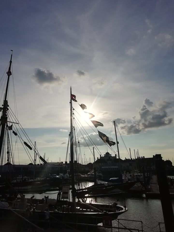 The sun setting above the Excelsior at the end of the festival