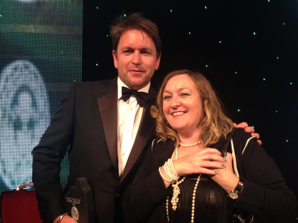 Meeting Celebrity TV Chef and Motor Enthusiast, James Martin and congratulating him on his Craft Guild of Chefs' 20th Anniversary Special Award