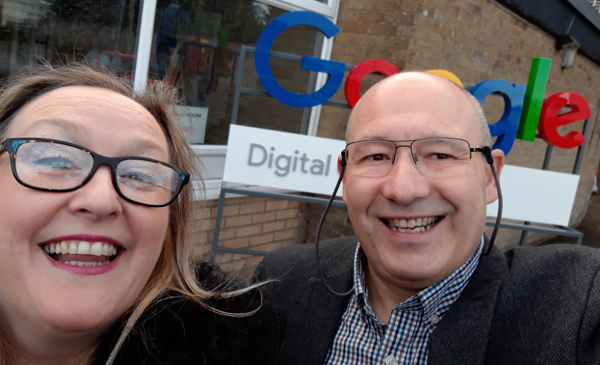 Maria McNevin and Peter Eyles visit the Google Digital Garage Training Event in North Walsham