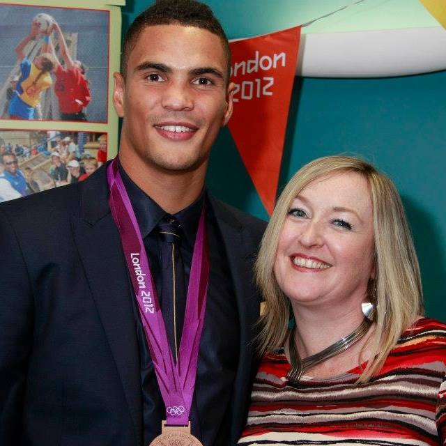 Marketing and PR for Sentinel Leisure Trust at Waterlane Leisure Centre, Lowestoft, Suffolk - shown with Anthony Ogogo, Olympic Boxer (and former Strictly Come Dancing contestant) from Lowestoft