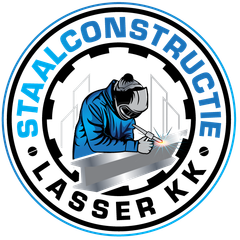 A logo for a company called staalconstructie lasser kk