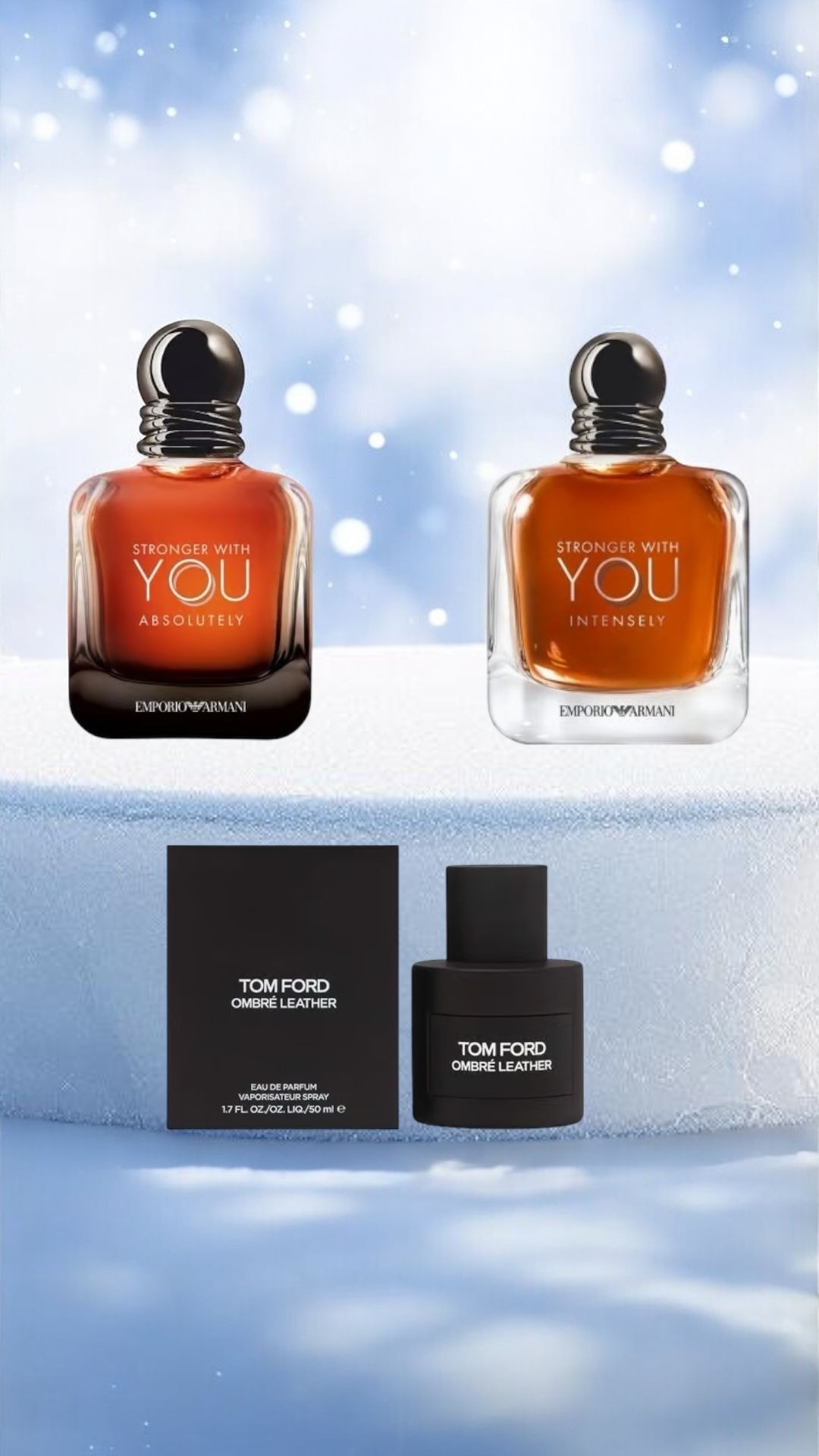 Top 3 herenparfums winter 2026, winterse sfeer, inclusief Stronger With You, ombre leather tom ford