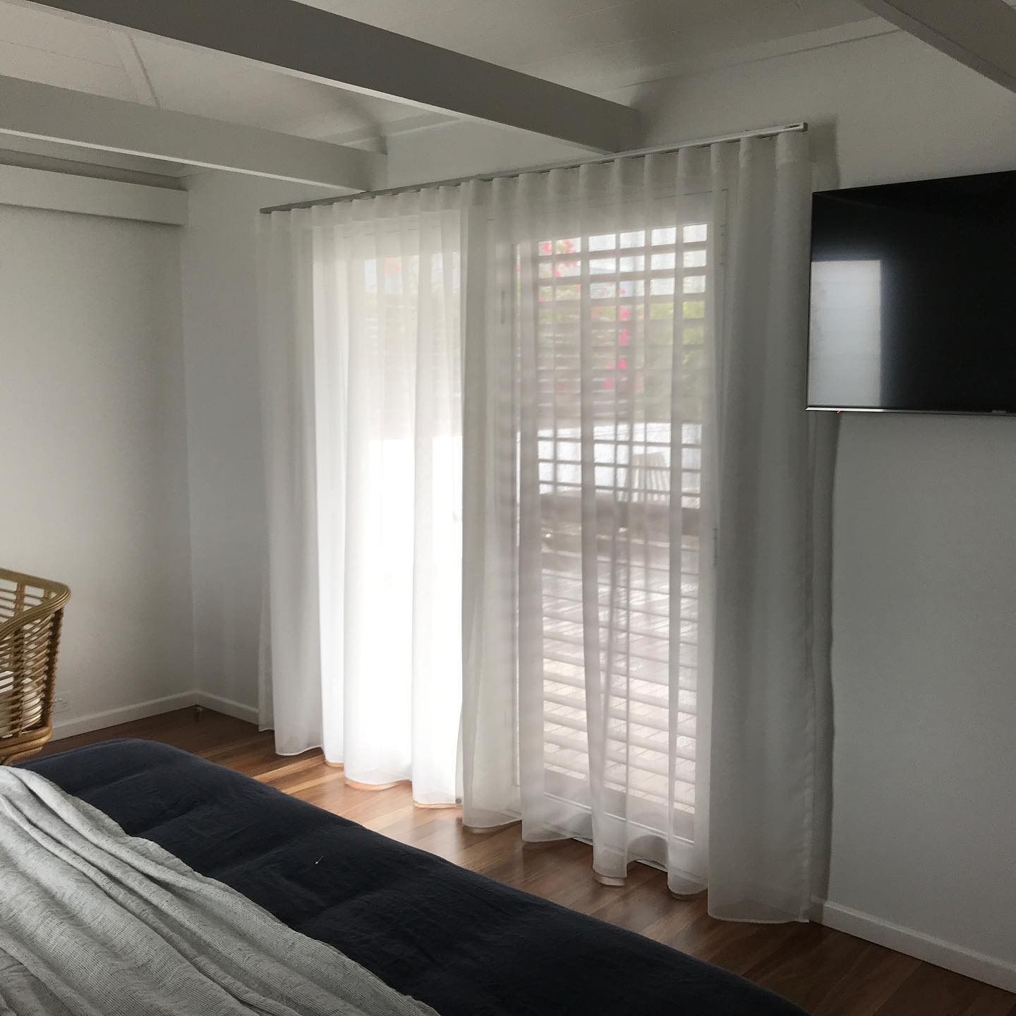 Bright Room With White Curtains