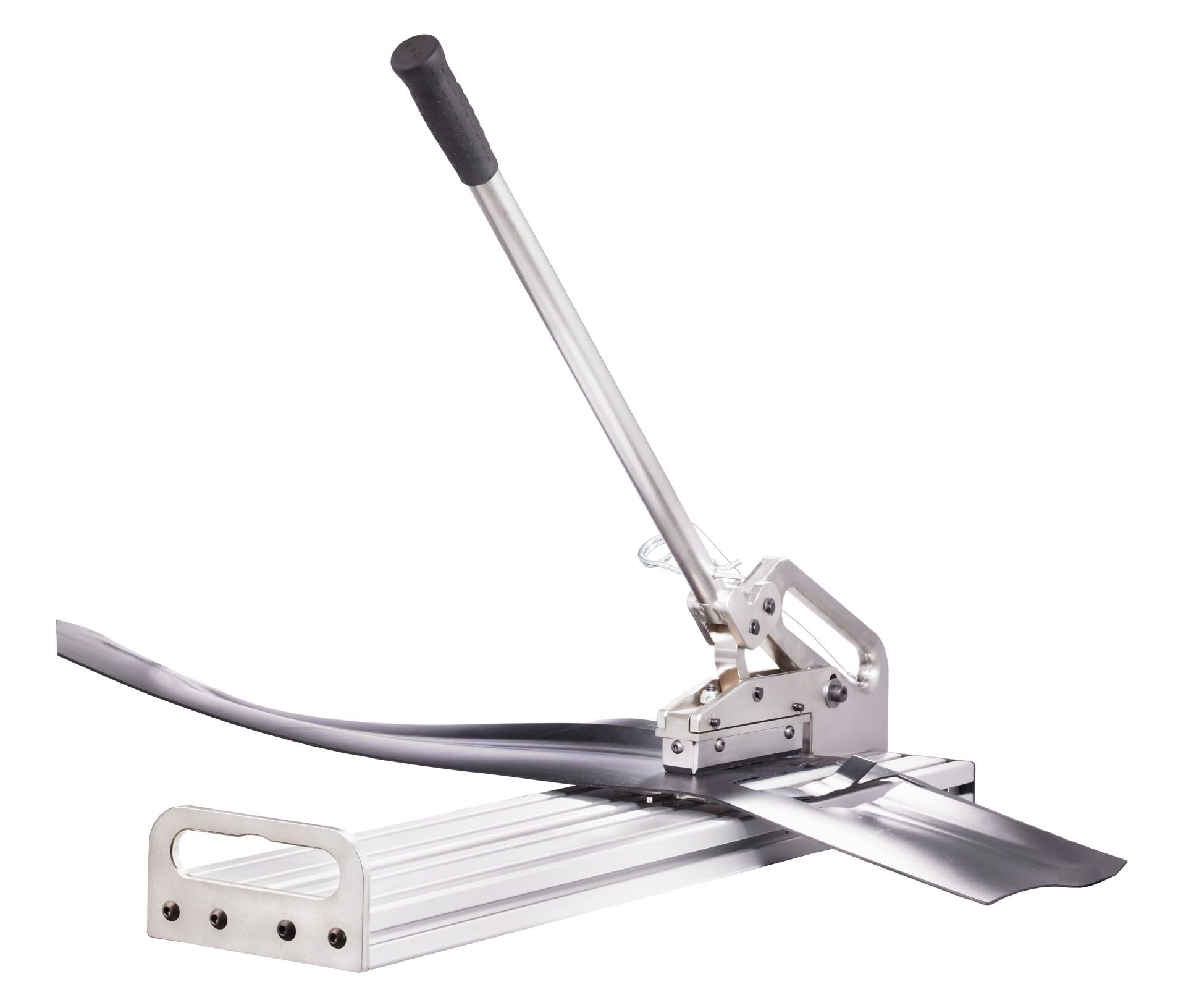 Cortadora de chapa metálica con mango de palanca.