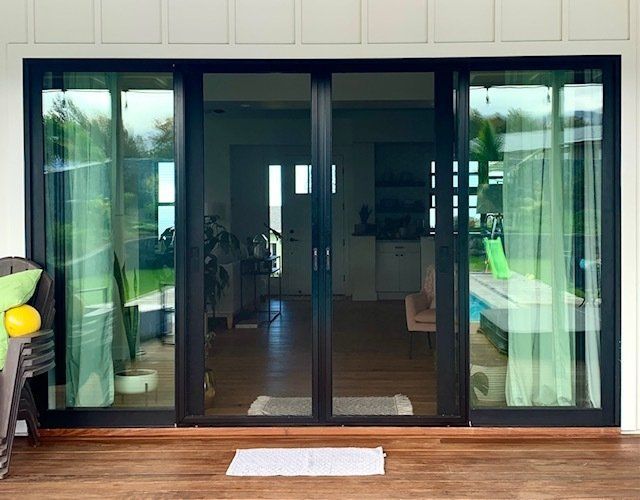 Samson Black Double Sliding Screen Door — Kahului, HI — Aloha Screen Doors
