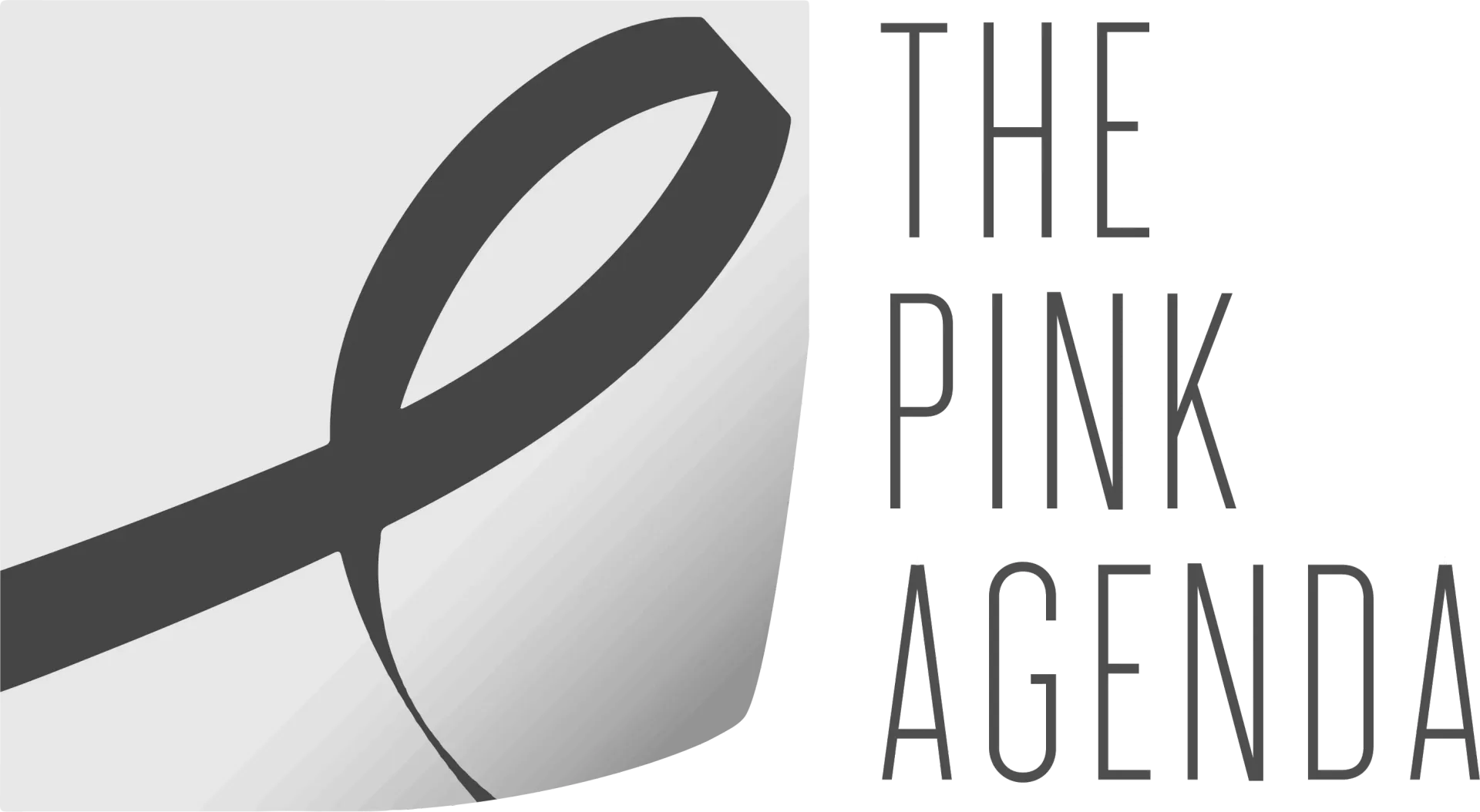 A black and white logo for the pink agenda