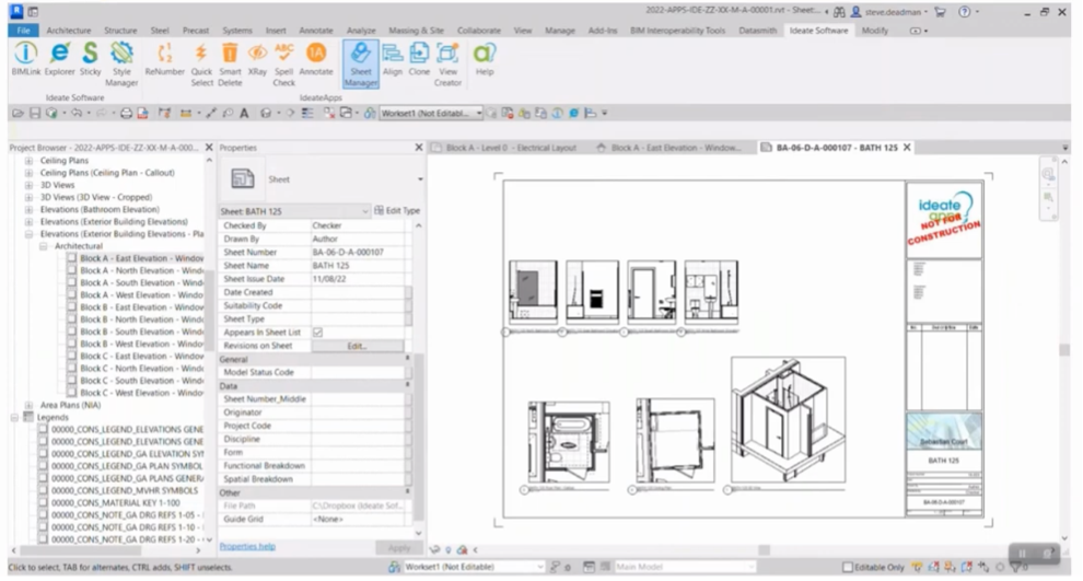 Ideate Room Views in IdeateApps for Revit
