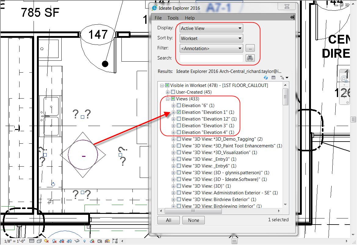 Orphaned Elevation arkers in Revit

