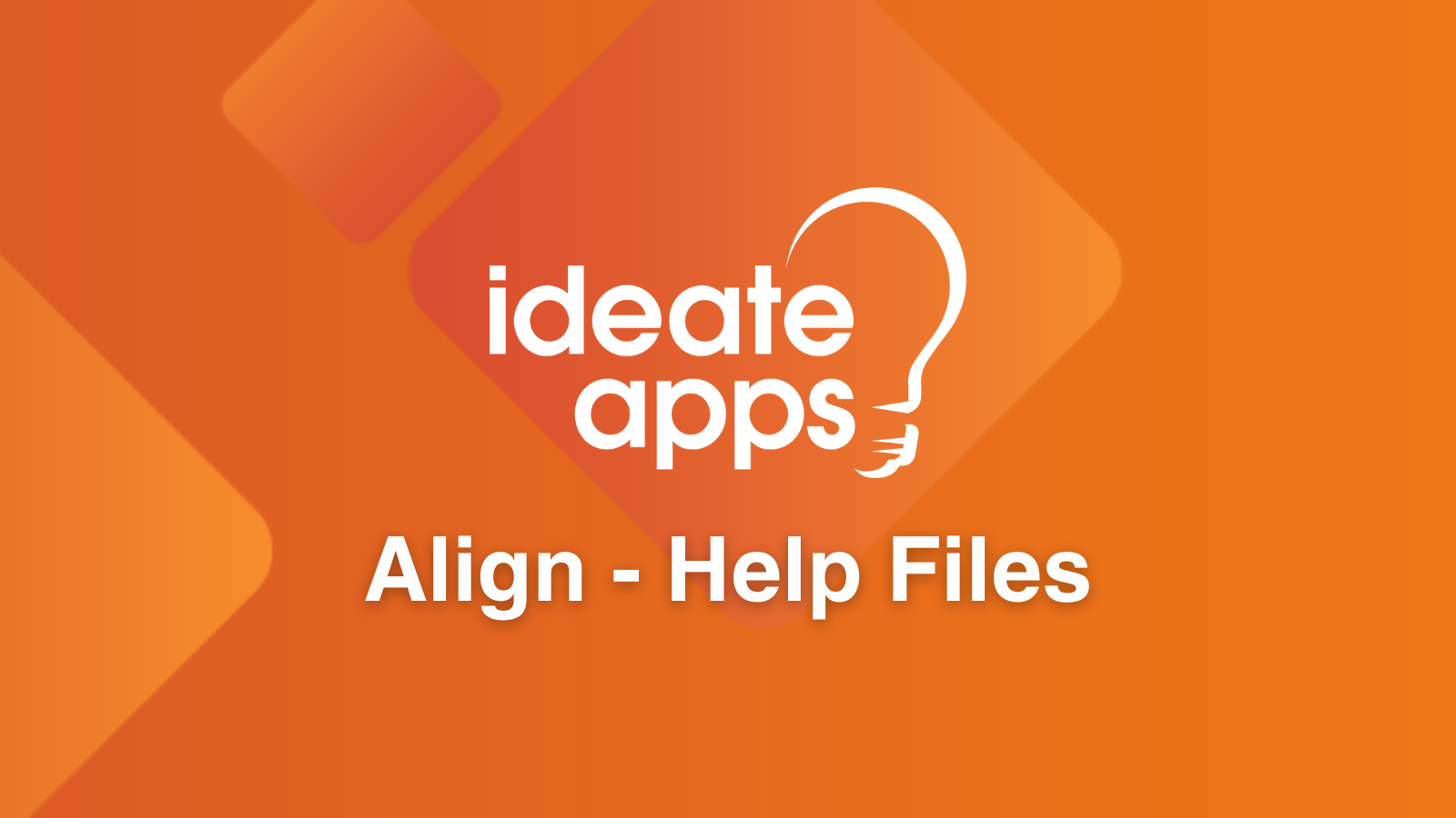 Search IdeateApps Align Help Files