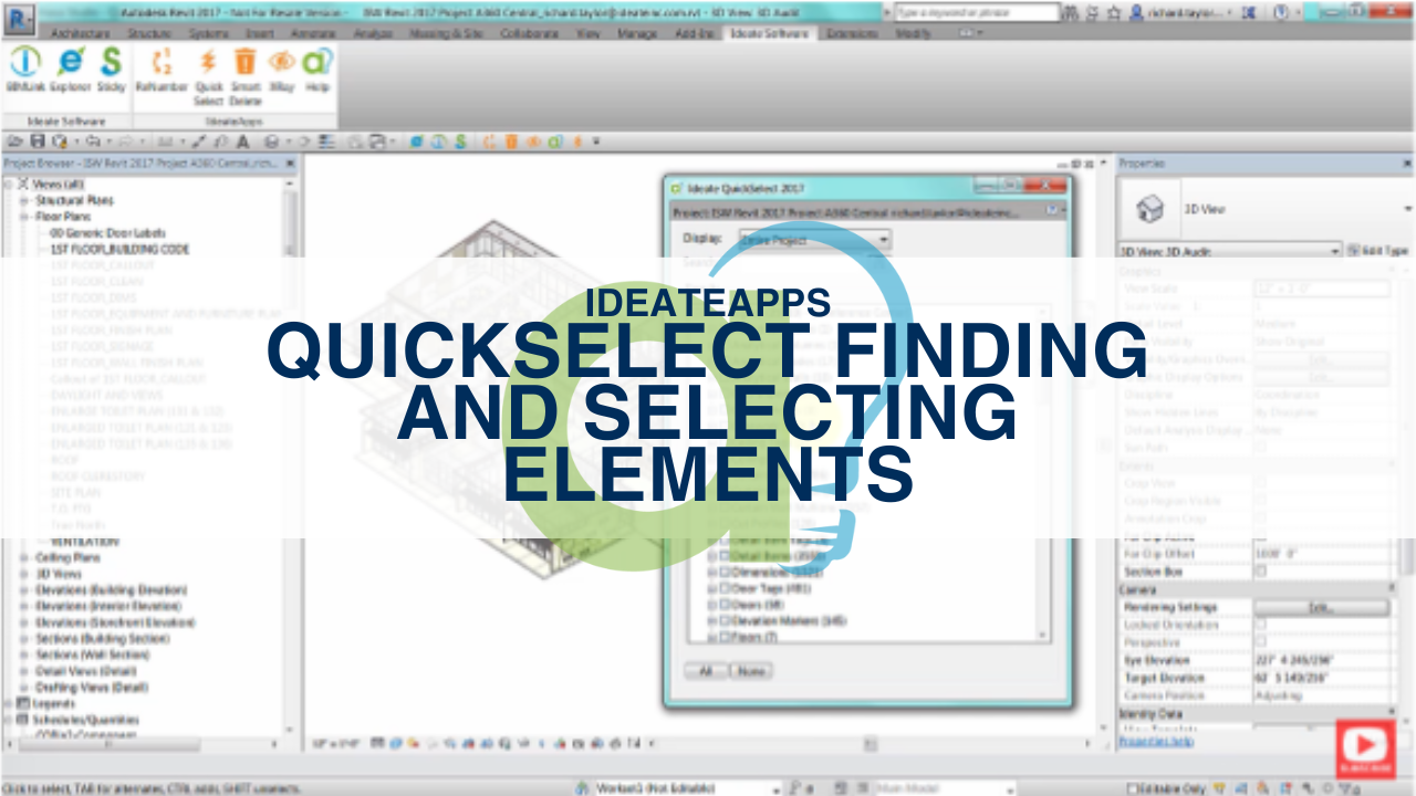 Finding and Selecting Elements in Revit Quickly