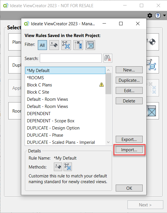 Ideate ViewCreator - Export Rule | Revit Plugins