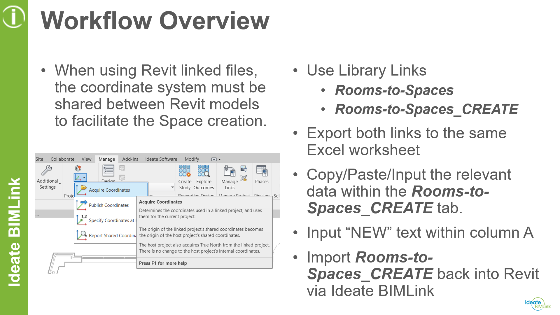 Ideate BIMLink - Workflow overview