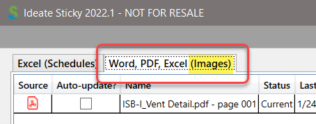 Ideate Sticky for Revit - Schedule Elements - Images Affected
